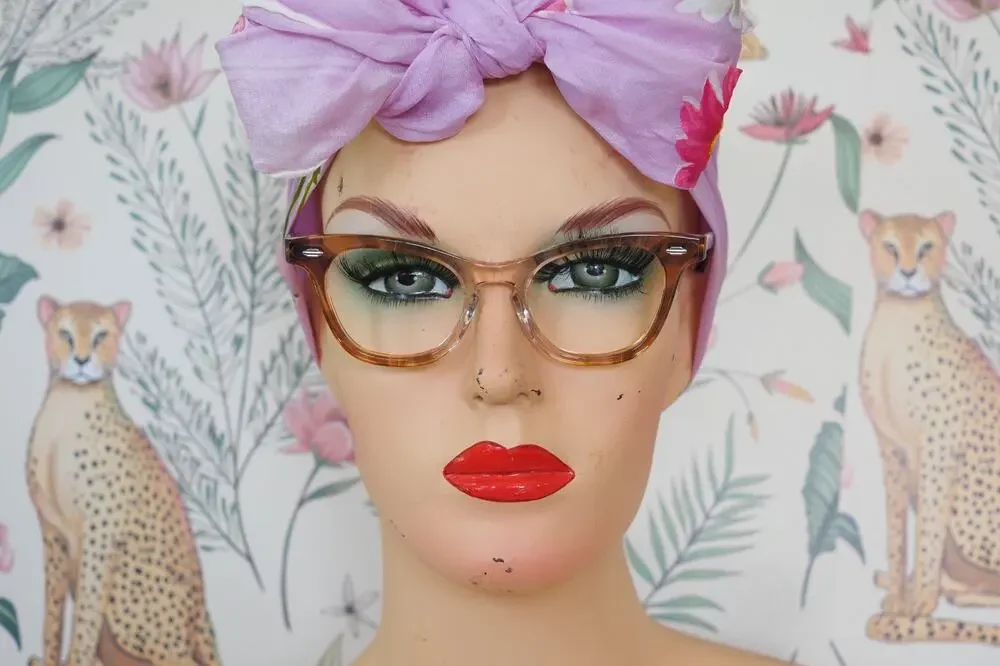Vintage 1960s Cateye Eyeglasses Artcraft USA Rockabilly Pin Up Retro Preppy